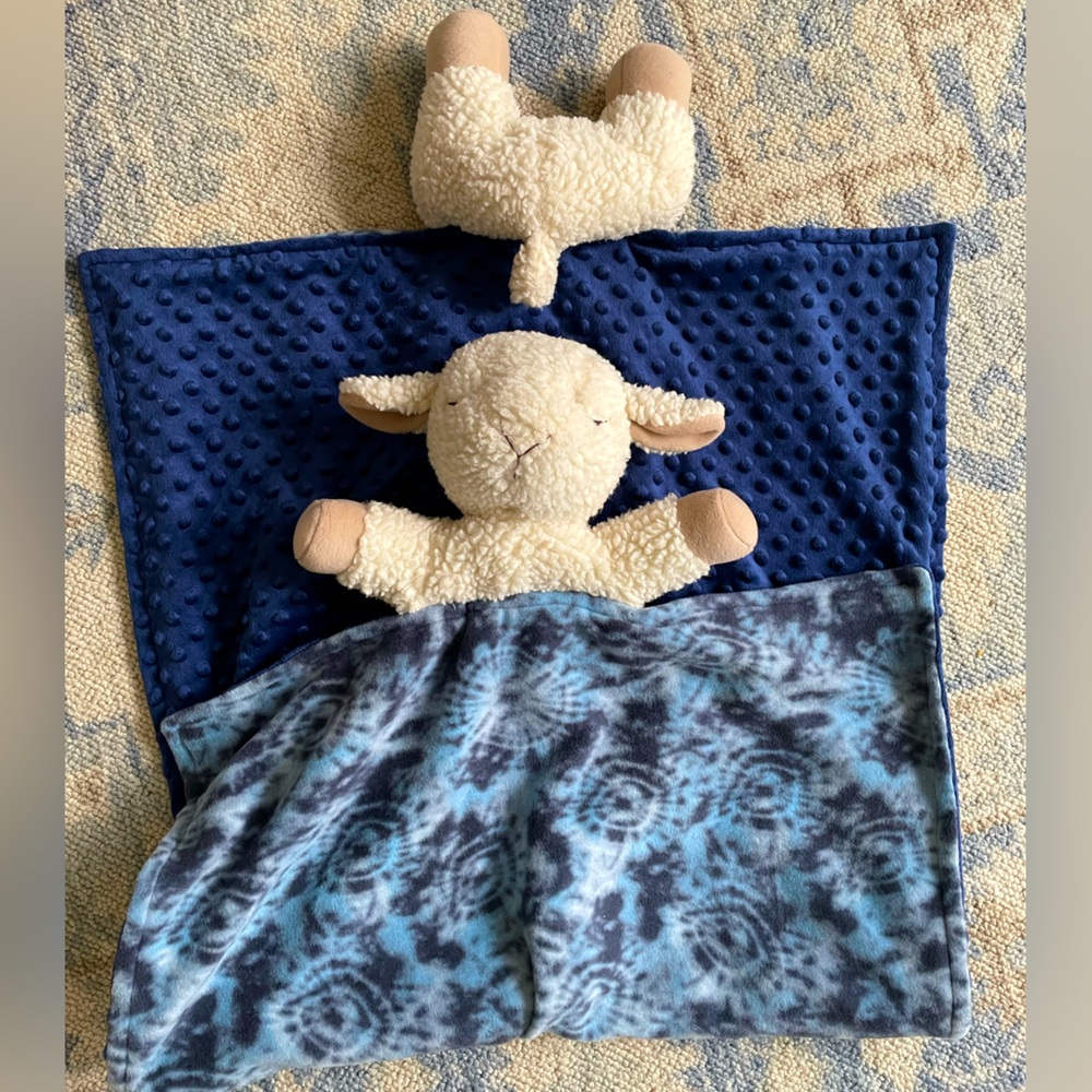 Tye dye sheep minky blanket